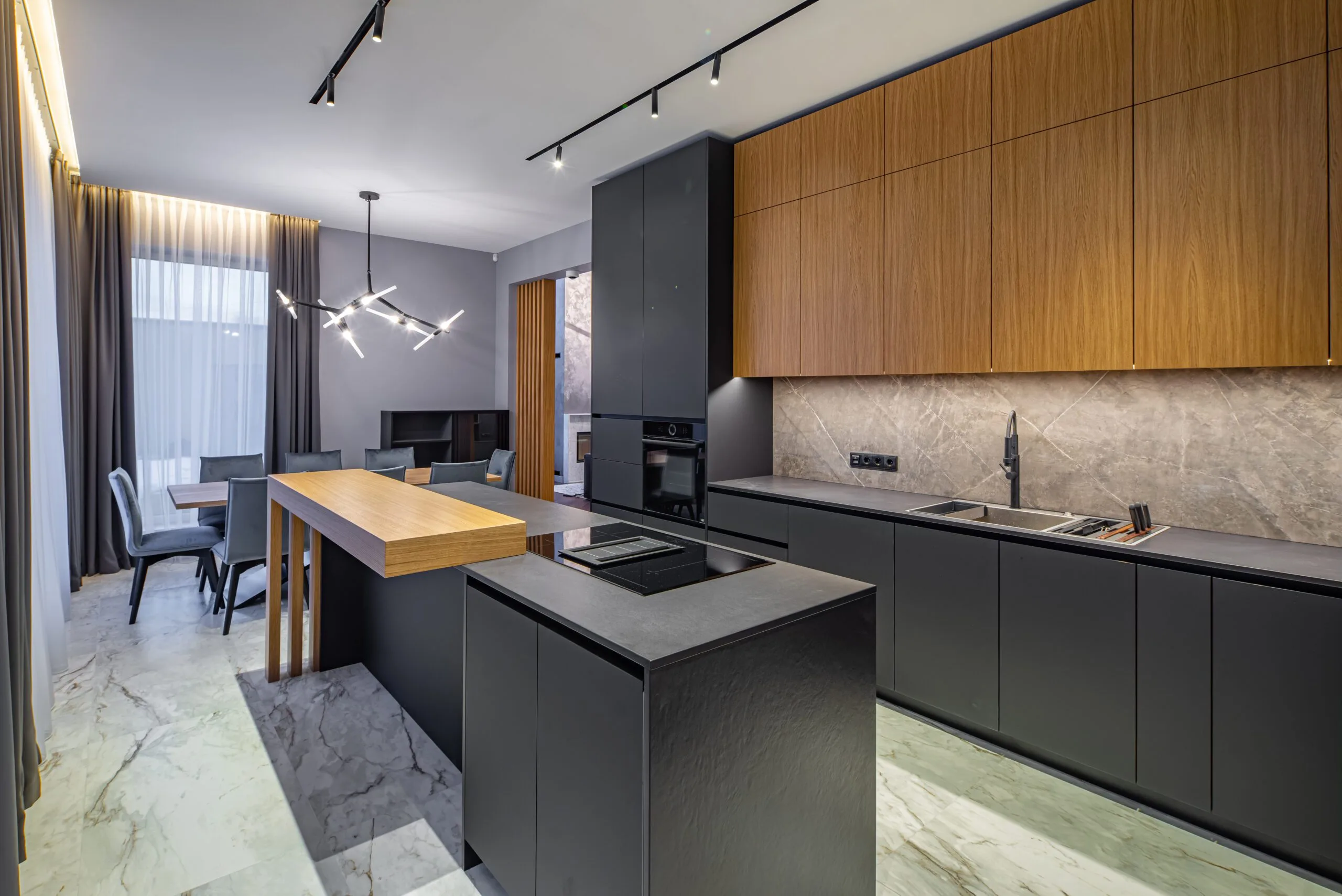 Modern Kitchen remodel Interior - Black